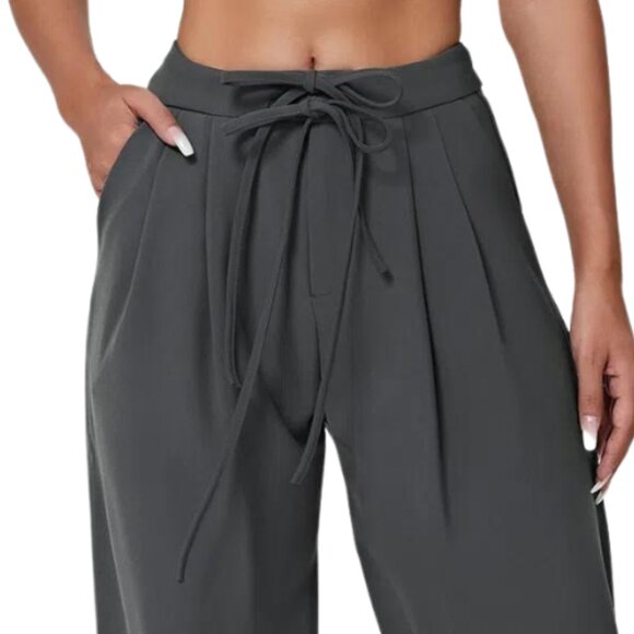 HALARA High Waist Draw String Pocket Dress Pants Gray XS NWT - Picture 4 of 11